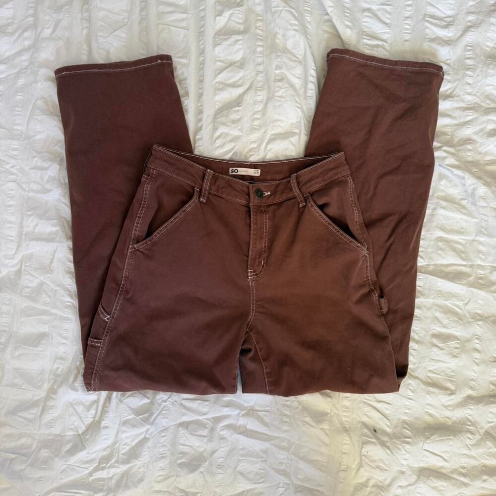 Brown high rise carpenter pants
